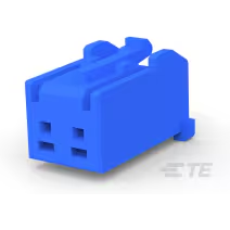 TE Connectivity-2-1971793-2 Einzeladersteckverbinder, Gehäuse Conn Housing PL 2 POS 2.5mm Crimp ST Cable Mount Blue Bag/Box