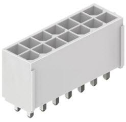 CnC Tech, LLC-4282-1-0100-14-SP Cabezales del conector y receptáculos PCB Conn Wire to Board M 14 POS 4.2mm Solder ST Top Entry Thru-Hole Tray