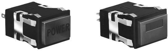 Honeywell-AML32FBB4AD Botón pulsador Switch Push Button N.O. DPST Rectangular Button 10A 250VAC 30VDC Alternate Panel Mount Quick Connect/Solder