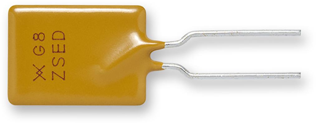 TE Connectivity-AGRF800-2 Fusible reprogramable PTC PTC Resettable Fuse 8A(hold) 15A(trip) 16VDC 100A 3.2W 5.5s 0.0049Ohm Radial 12.7 X 3 X 22.2mm T/R Automotive AEC-Q200