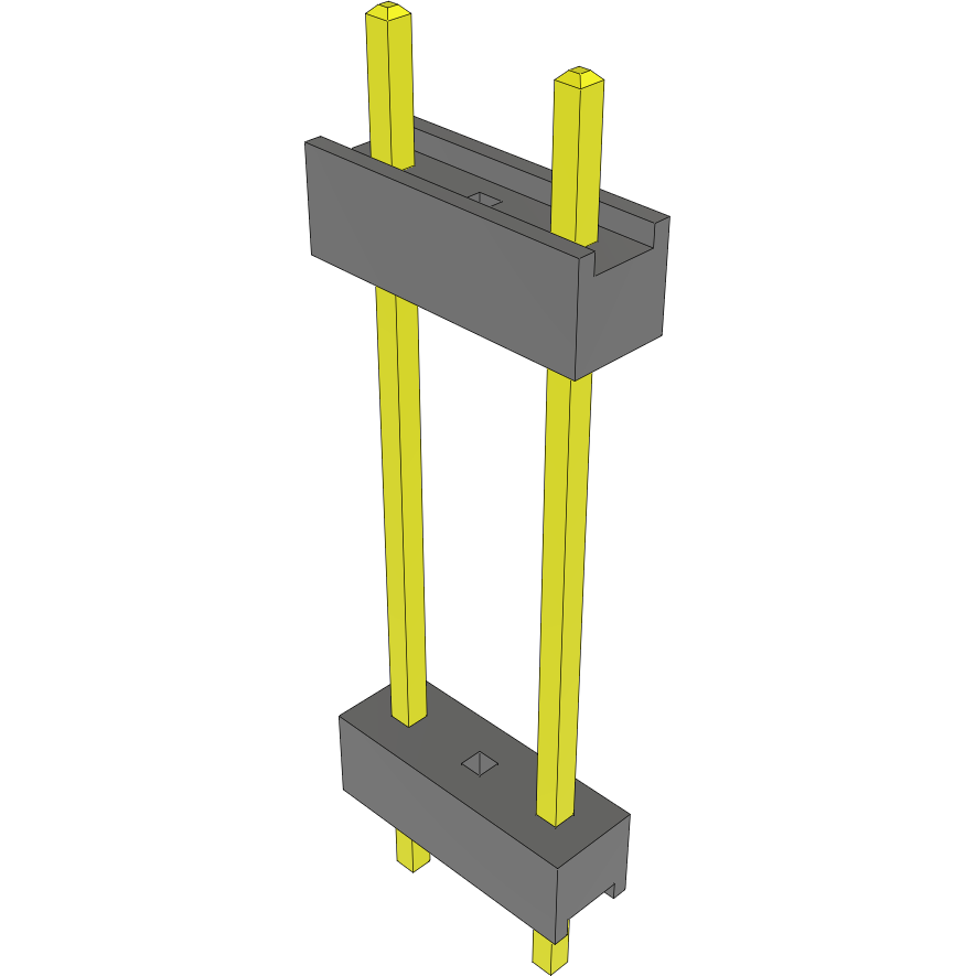 Samtec-DW-03-11-T-S-708-002 Steckverbinderleisten und Leiterplattenbuchsen Conn Board Stacker HDR 3 POS 2.54mm Solder ST Top Entry Thru-Hole Bulk