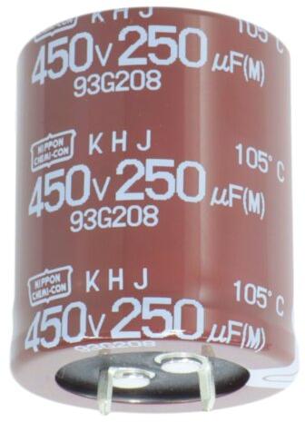 United Chemi Con-EKHJ451VSN461MA46M Condensateurs en aluminium Cap Aluminum Lytic 460uF 450V 20% (35 X 46mm) Snap-In 10mm 3.14A 3000h 105°C Box