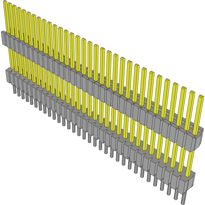 Samtec-DWM-32-59-S-S-415 Connector Headers and PCB Receptacles Conn Board Stacker HDR 32 POS 1.27mm Solder ST Thru-Hole Tube