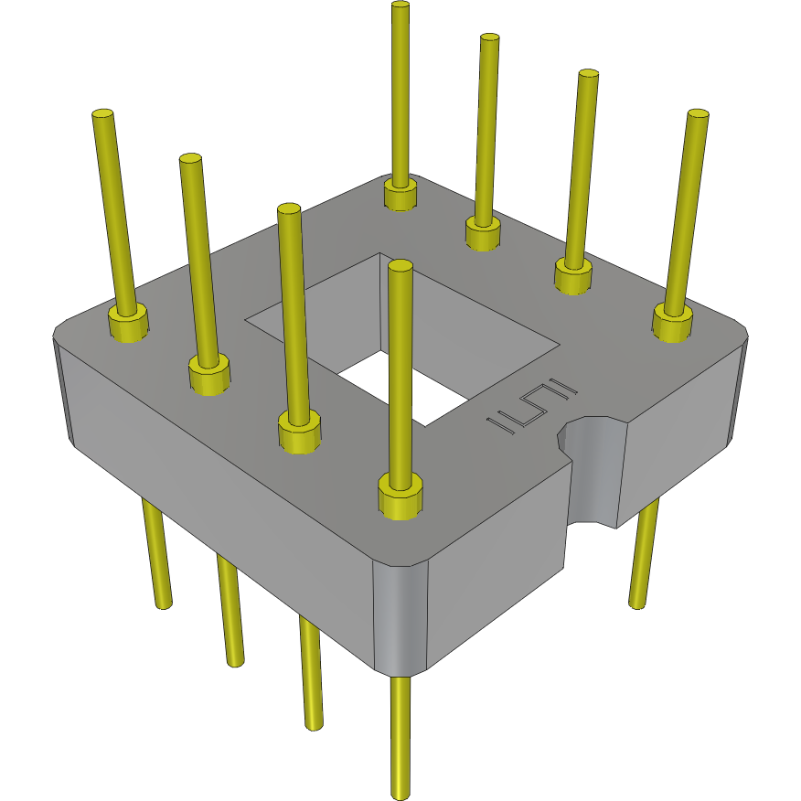 Samtec-APA-308-T-A Steckverbinder, Buchsen Conn DIP Adapter HDR 8 POS 2.54mm ST Thru-Hole Bulk