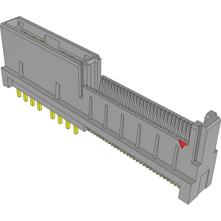 Samtec-HSEC8-130-01-S-PV-4-2 Connector Card Edge Conn High Speed Combo Card Edge SKT 4Power/60Signal POS (2.5mm/4.5)mm/0.8mm Solder ST SMD/Thru-Hole EDGE RATE® Tray