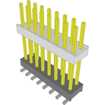 Conn Board Stacker HDR 16 POS 2.54mm Solder ST Top Entry SMD Tube