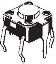 Omron-B3F 1122D Tastschalter Switch Tactile N.O. SPST Flat Round Button PC Pins 0.05A 24VDC 300000Cycles 1.47N Thru-Hole Bag