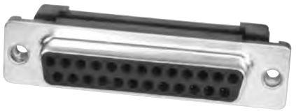 ADAM TECH-DB25-SF-M1 Steckverbinder, D-Sub Conn D-Sub SKT 25 POS 1.38mm IDT RA Cable Mount 25 Terminal 1 Port Tray