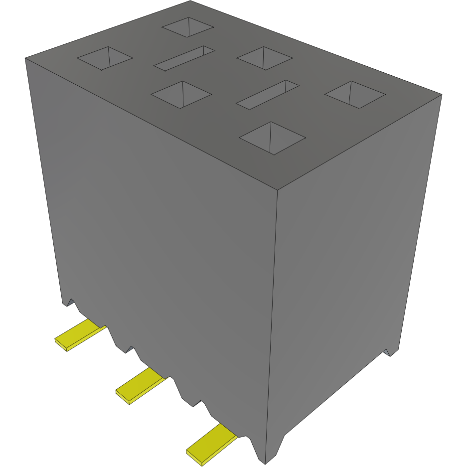 Samtec-TSM-103-01-F-DV Steckverbinderleisten und Leiterplattenbuchsen Conn Unshrouded Header HDR 6 POS 2.54mm Solder ST Top Entry SMD Tube