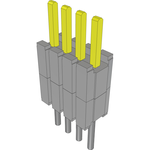 Conn Board Stacker HDR 4 POS 1.27mm Solder ST Thru-Hole Layer