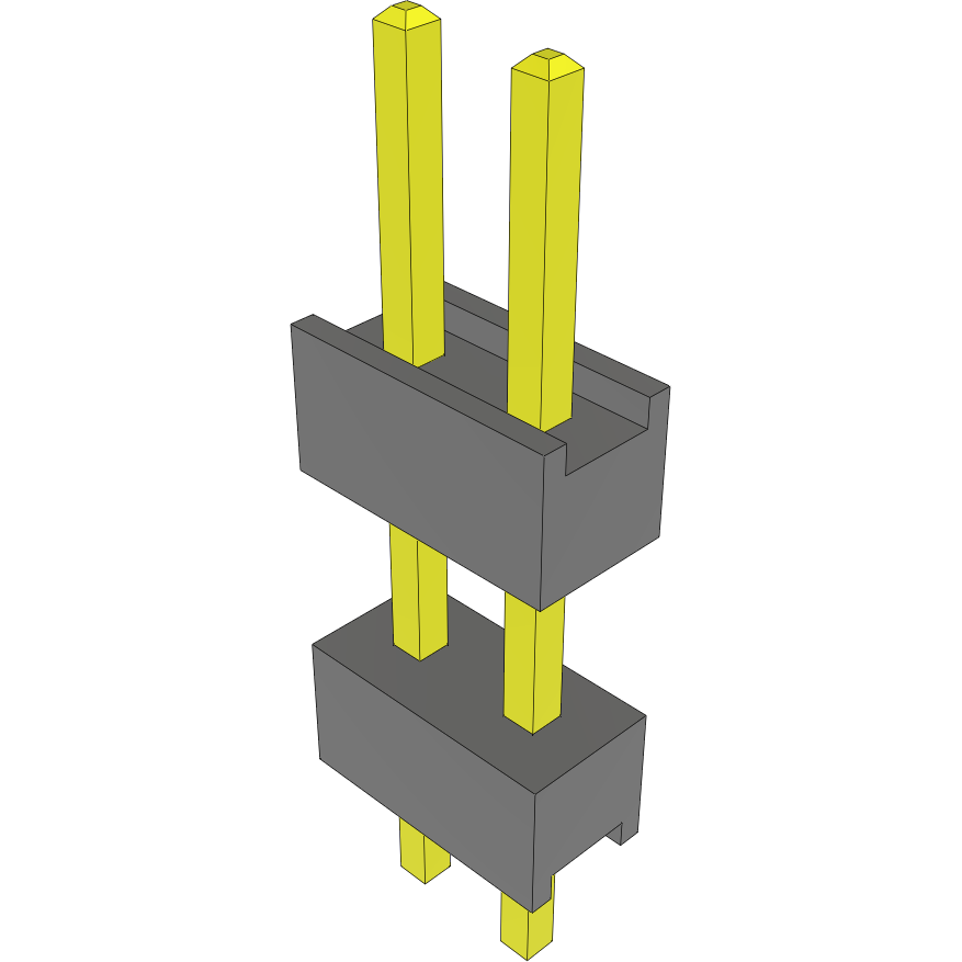 Samtec-DW-02-15-T-S-335 Steckverbinderleisten und Leiterplattenbuchsen Conn Board Stacker HDR 2 POS 2.54mm Solder ST Top Entry Thru-Hole Bulk