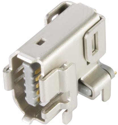 HARTING-09452833500 Interfaz de conector Conn Interface F 8 POS 0.5mm Solder RA SMD 8 Terminal 1 Port