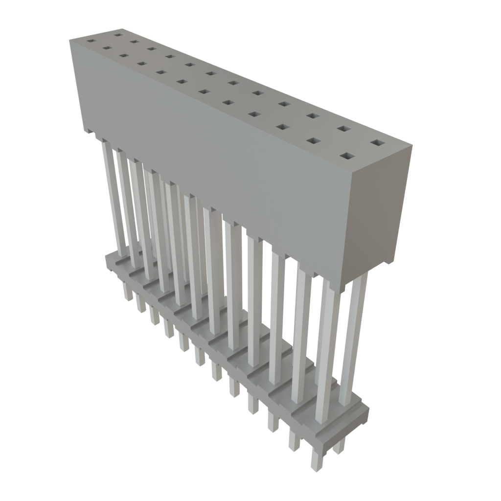 Samtec-ESQT-112-02-F-D-727 Steckverbinderleisten und Leiterplattenbuchsen Conn Elevated Socket SKT 24 POS 2mm Solder ST Top Entry Thru-Hole Layer