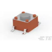 TE Connectivity-2-1437565-7 Conmutador táctil Switch Tactile OFF (ON) SPST Round Button Gull Wing 0.05A 24VDC 1.57N SMD Loose