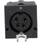 Conn Circular DIN SKT 4 POS Solder RA Thru-Hole 4 Terminal 1 Port