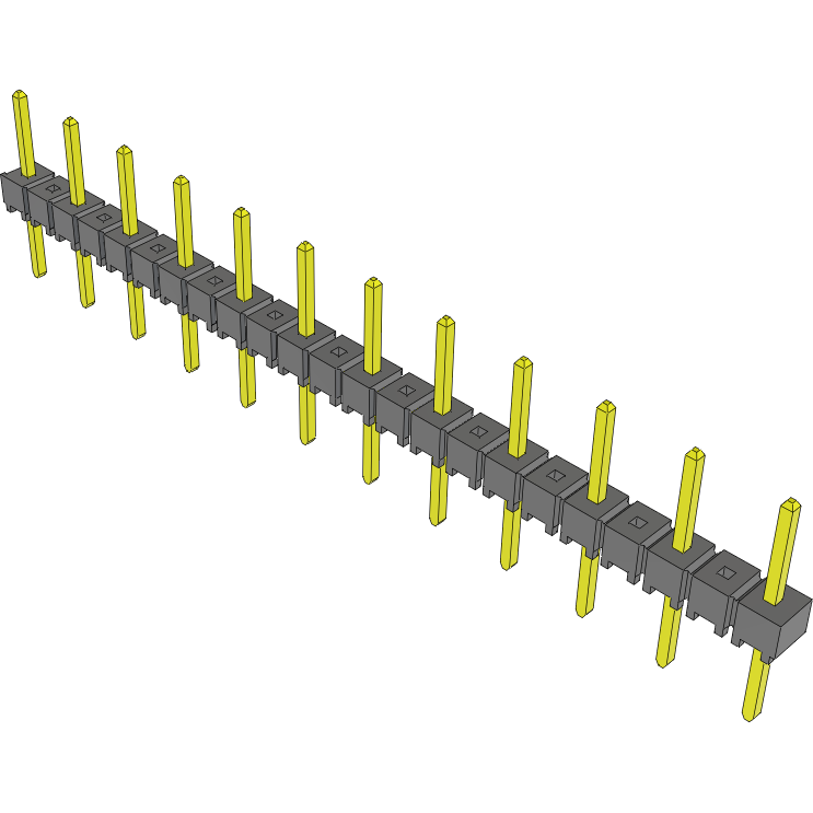 Samtec-TSW-212-08-G-S Steckverbinderleisten und Leiterplattenbuchsen Conn Unshrouded Header HDR 12 POS 5.08mm Solder ST Top Entry Thru-Hole Bulk