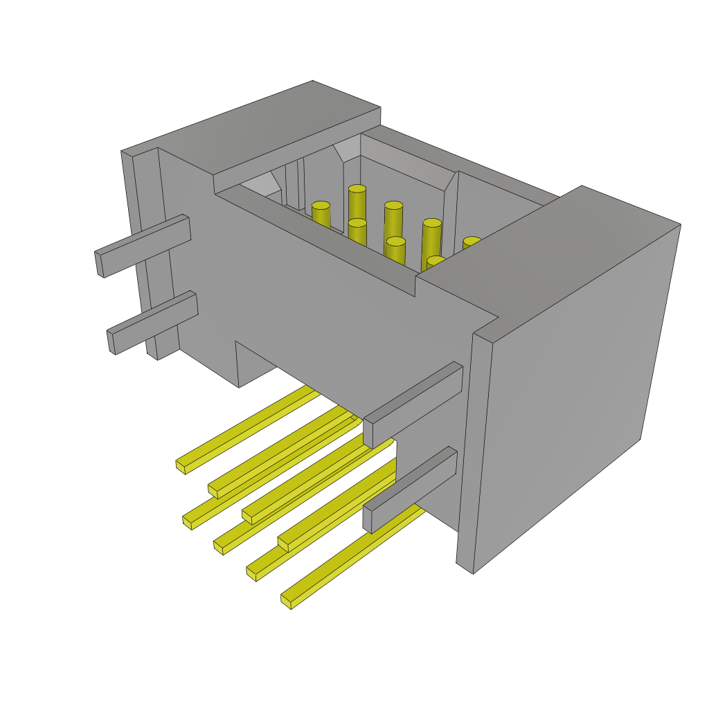 Samtec-TFM-104-01-S-D-RE1-WT Steckverbinderleisten und Leiterplattenbuchsen Conn Shrouded Header (4 Sides) HDR 8 POS 1.27mm Solder RA Side Entry Thru-Hole TIGER EYE™ Tube