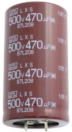United Chemi Con-ELXS3B1VSN221MQ25S Kondensator, Aluminium Cap Aluminum Lytic 220uF 315V 20% (25.4 X 25mm) Snap-In 10mm 1.1A 5000h 105°C