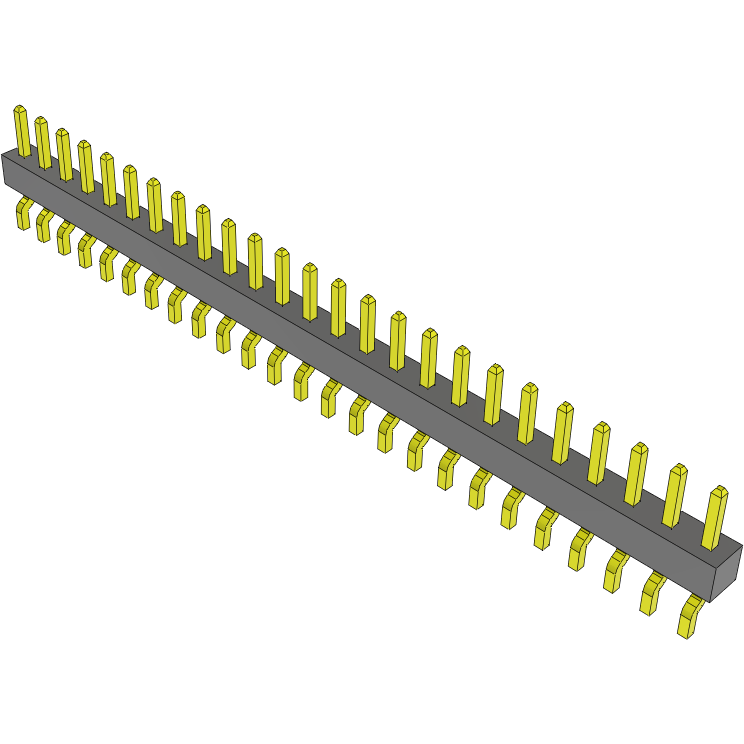 Samtec-MMT-125-01-S-SH Piastre connettori e prese PCB Conn Unshrouded Header HDR 25 POS 2mm Solder RA Side Entry SMD Tube