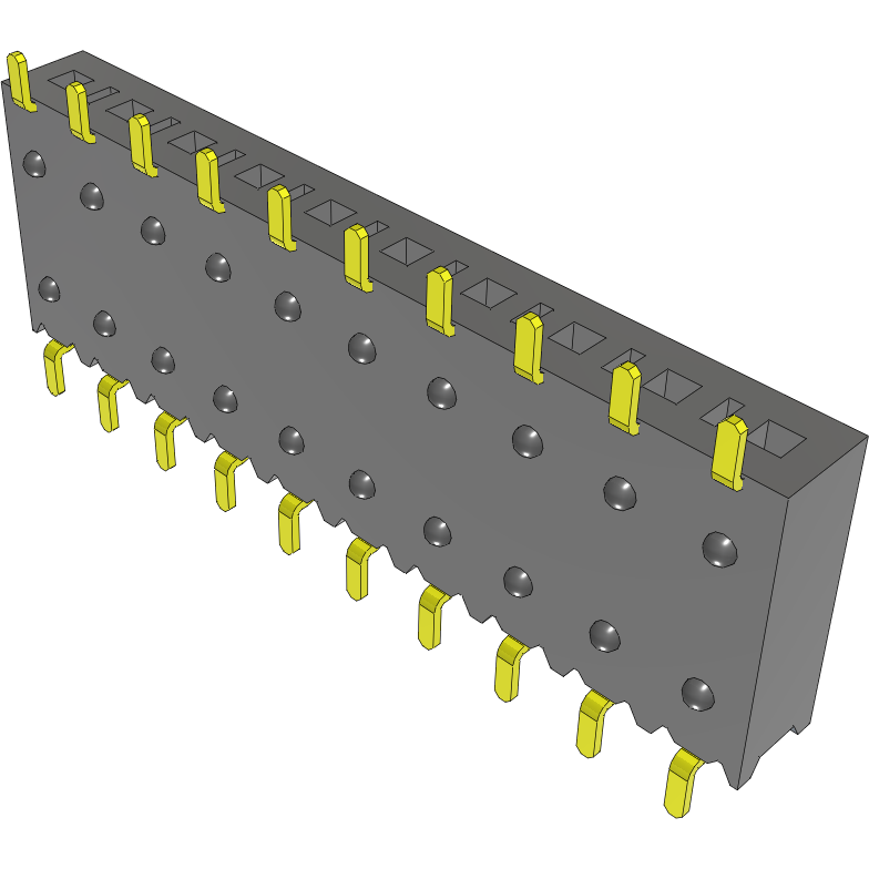 Samtec-SSM-110-F-SH Connector Headers and PCB Receptacles Conn Socket Strip SKT 10 POS 2.54mm Solder RA Side Entry SMD Tube