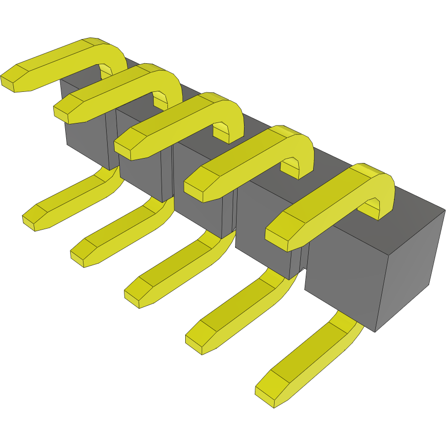 Samtec-BTSW-105-01-T-S Connector Jumpers and Shunts Conn Jumper M 5 POS 2.54mm Solder ST Thru-Hole Tube
