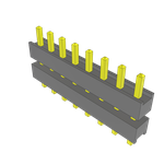 Conn Board Stacker HDR 8 POS 2.54mm Solder ST Thru-Hole Bulk