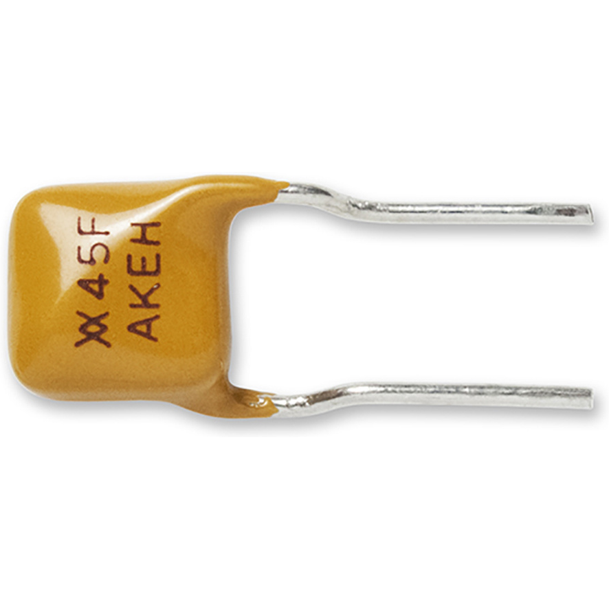 Littelfuse-RF0022-000 Fusible reprogramable PTC PTC Resettable Fuse 0.145A(hold) 0.29A(trip) 60VDC 3A 0.8W 2.5s 5.4Ohm Radial 6.5 X 4.6 X 7mm Bag