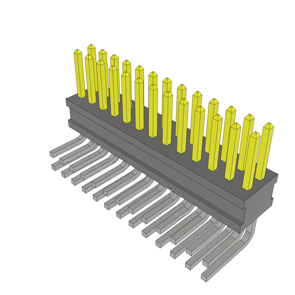 Samtec-FTSH-113-04-L-D-RA Steckverbinderleisten und Leiterplattenbuchsen Conn Unshrouded Header HDR 26 POS 1.27mm Solder RA Side Entry Thru-Hole Tube