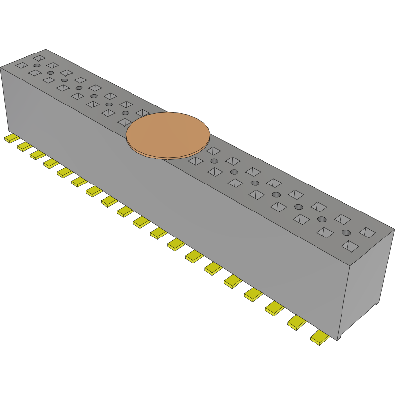 Samtec-FLE-119-01-G-DV-K 连接器插头及 PCB 插座 Conn Socket Strip SKT 38 POS 1.27mm Solder ST SMD Tube