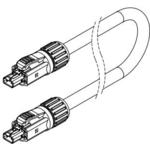 Cable Assembly Single Pair Ethernet Cable 3m 24AWG IX Industrial Connector to IX Industrial Connector 2 to 2 POS M-M IDT-IDT Bag
