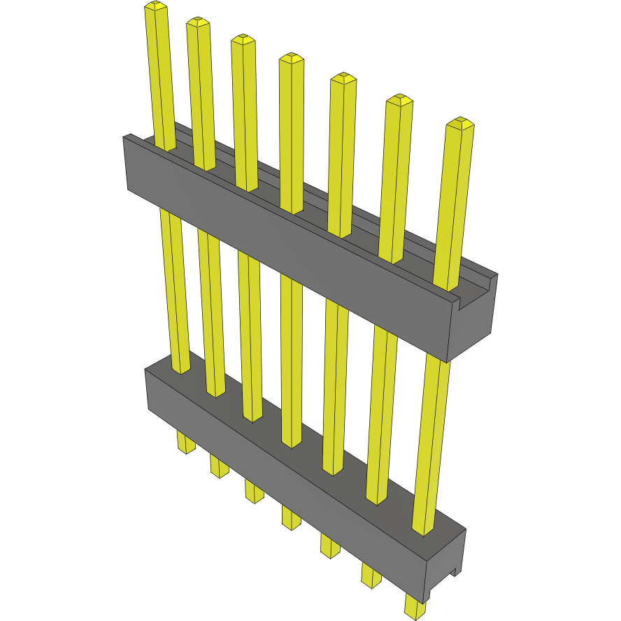 Samtec-DW-07-11-F-S-590 Piastre connettori e prese PCB Conn Board Stacker HDR 7 POS 2.54mm Solder ST Top Entry Thru-Hole Bulk
