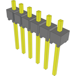 Conn Unshrouded Header HDR 6 POS 2.54mm Solder ST Top Entry Thru-Hole Bulk