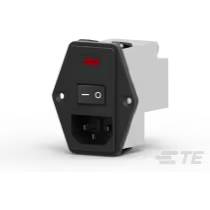 TE Connectivity-PE0S0DHX0 电源接入模块 Power Entry Module Filtered M 3 POS (115VAC/230)VACVAC 10A Fuse/Switch/Voltage Selector RA 1 Port