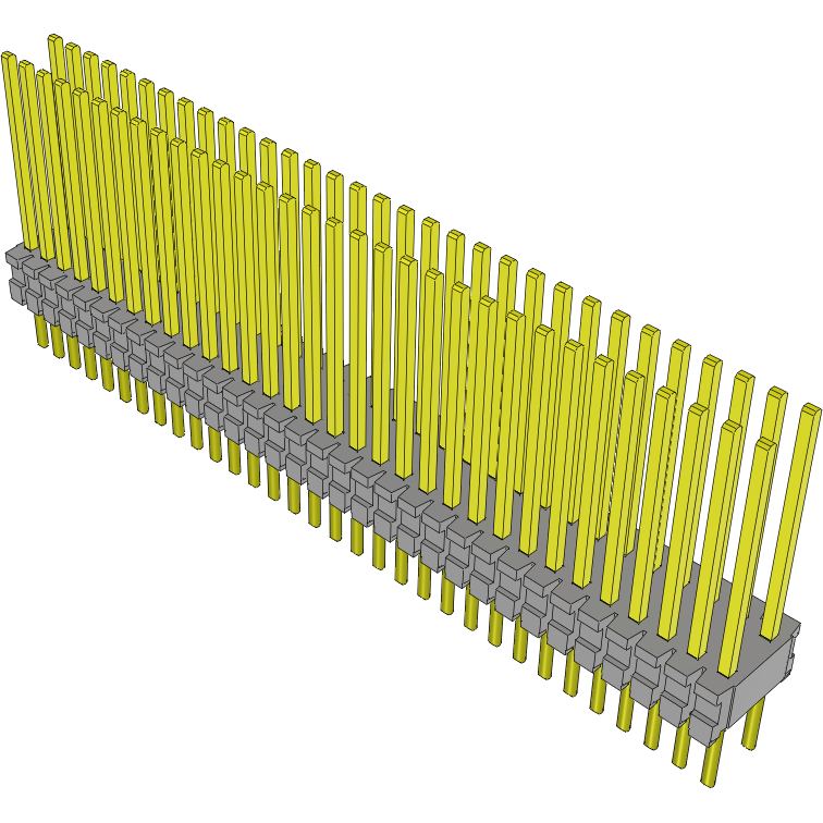 Samtec-TMS-132-55-G-D Steckverbinderleisten und Leiterplattenbuchsen Conn Unshrouded Header HDR 64 POS 1.27mm Solder ST Top Entry Thru-Hole Tube