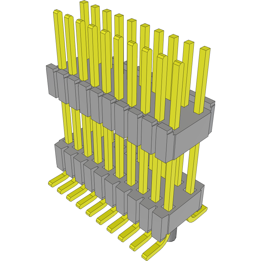 Samtec-HDWM-10-59-G-D-450-SM-A Steckverbinderleisten und Leiterplattenbuchsen Conn Board Stacker HDR 20 POS 1.27mm Solder ST SMD Tube