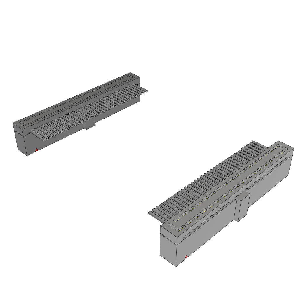 Samtec-HCSD-17-D-06.50-01-N Flachband Kabelbaugruppen Cable Assembly 0.16m 28AWG 2.54mm 34 to 34 POS IDC Connector to IDC Connector F-F Bulk