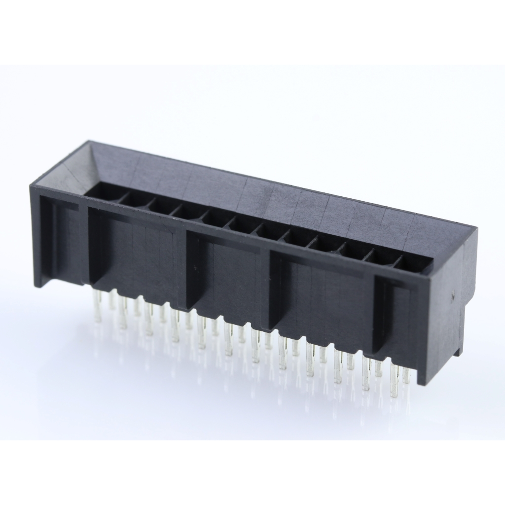 Molex-0452802452 Steckverbinderleisten und Leiterplattenbuchsen Conn Wire to Board HDR 24Power POS 3mm Press Fit ST Top Entry Thru-Hole Micro-Fit BMI CPI Tray