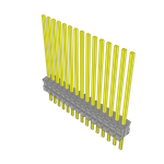 Conn Unshrouded Header HDR 15 POS 1.27mm Solder ST Top Entry Thru-Hole Tube