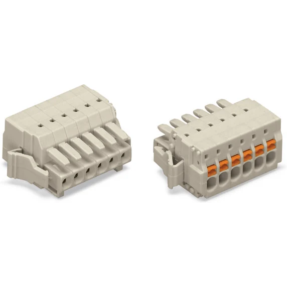 WAGO-2734-114/037-000 Steckverbinder, Klemmenblöcke 1-Conductor Female Plug, 100% protected against mismating, Push-button, Locking lever, 1.5 mm2, Pin spacing 3.5 mm, 14-pole