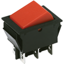 C&K-CN201J12S215Q Interruptor basculante Switch Rocker ON None ON DPDT Quick Connect Curved Rocker 16A 250VAC Bulk