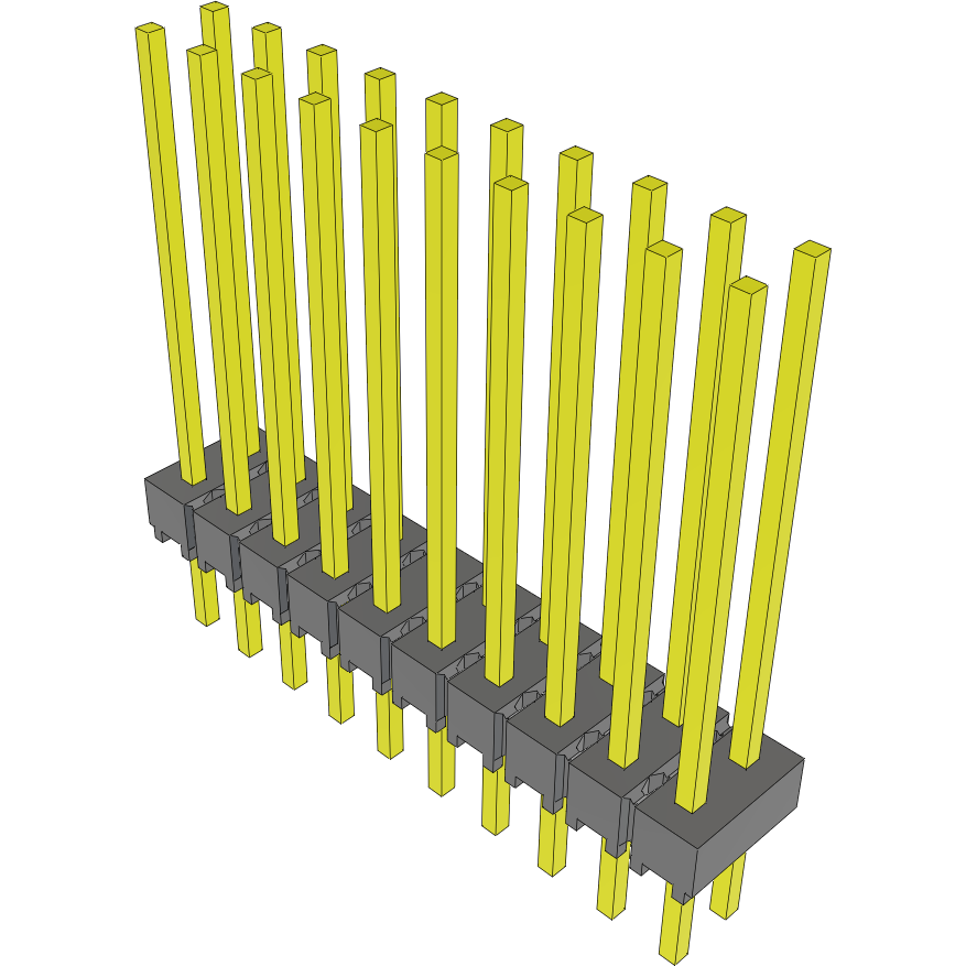 Samtec-MTSW-110-11-L-D-670 Steckverbinderleisten und Leiterplattenbuchsen Conn Unshrouded Header HDR 20 POS 2.54mm Solder ST Top Entry Thru-Hole Bulk