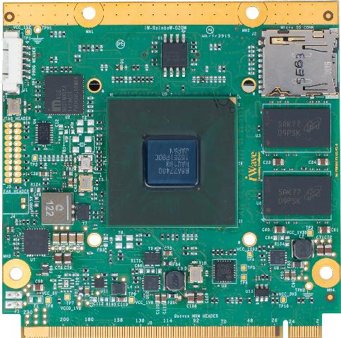 iWave Systems-IW-G20M-Q702-3D001G-E004G-BIH System on Modules - SOM Qseven SOM with RZ/G1M Processor 1GB RAM