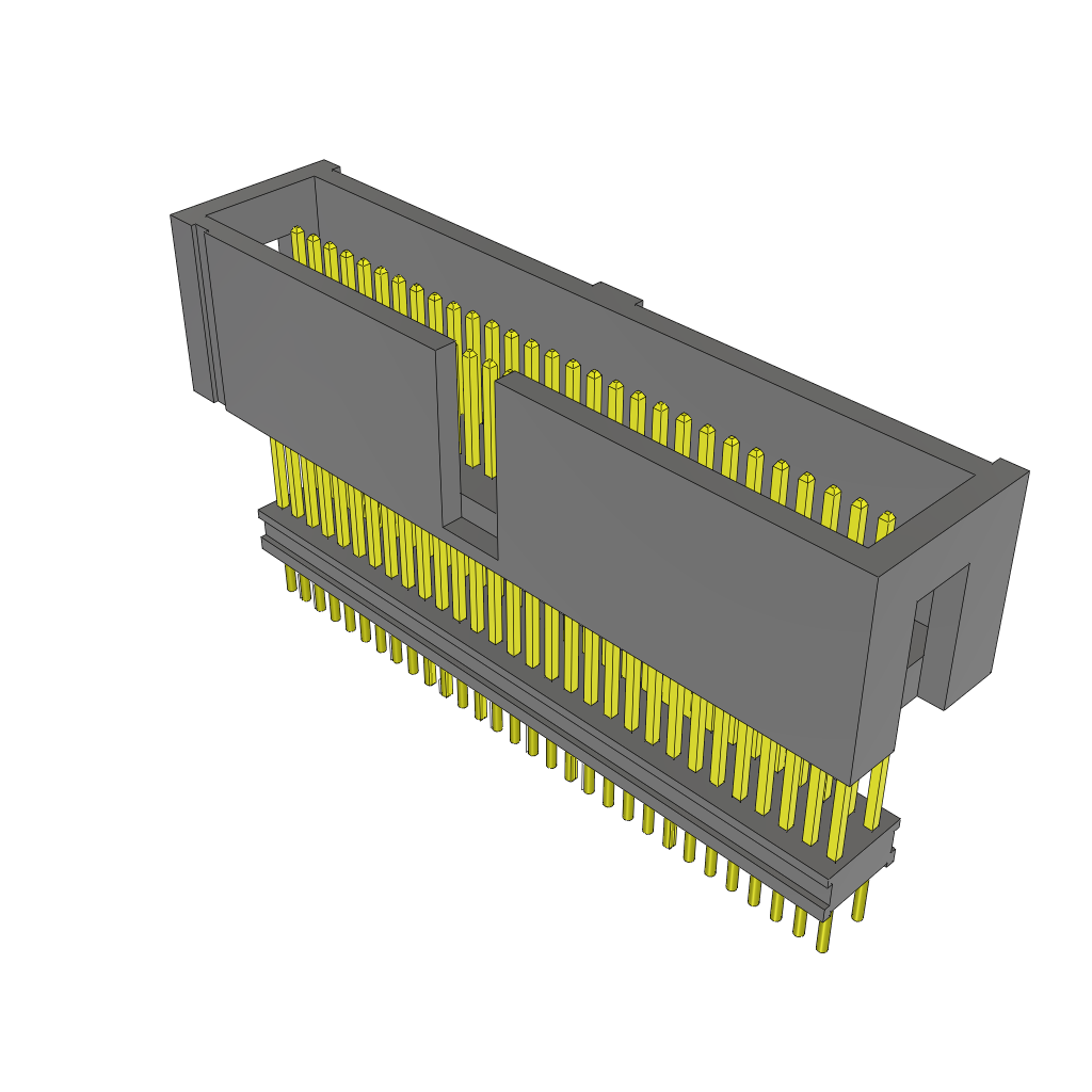 Samtec-ZML-130-04-L-D Steckverbinderleisten und Leiterplattenbuchsen Conn Elevated Shrouded Header HDR 60 POS 1.27mm Solder ST Thru-Hole Bulk