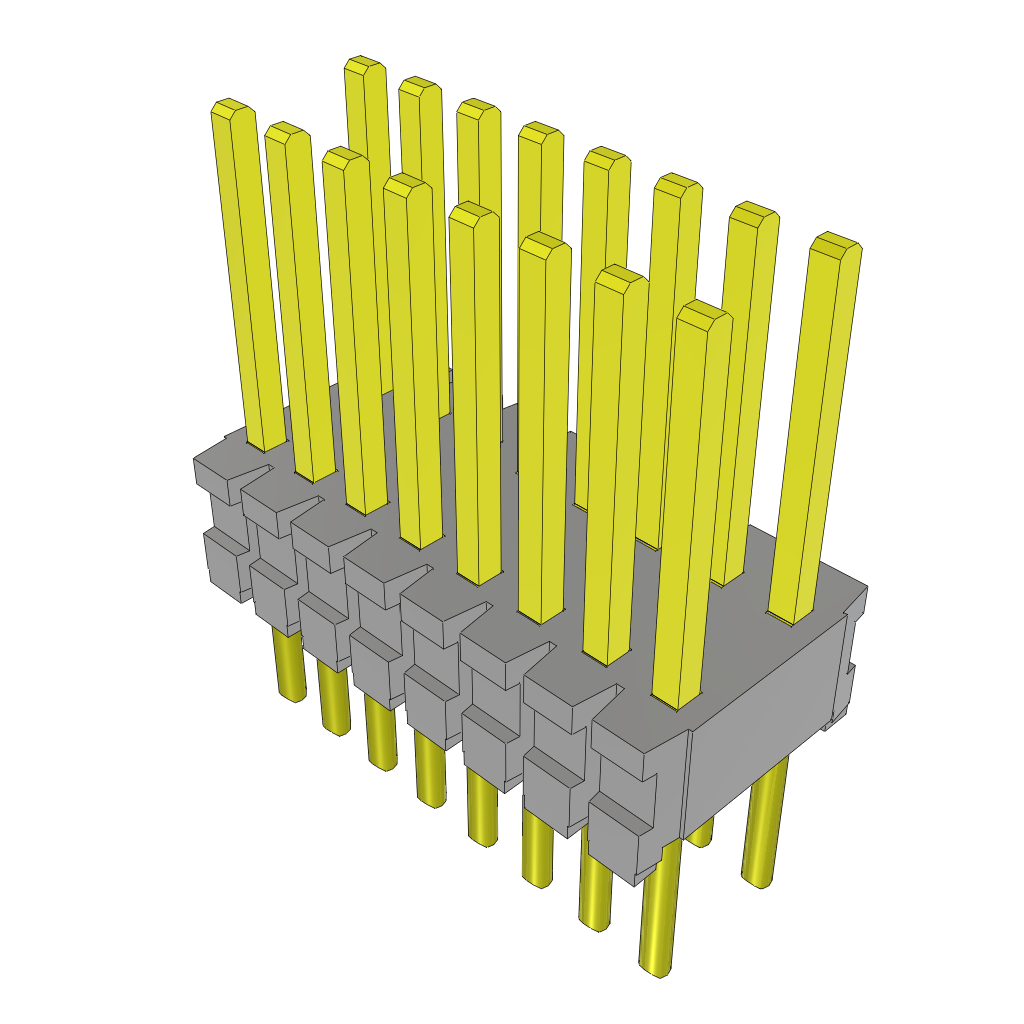 Samtec-TMS-108-01-S-D Piastre connettori e prese PCB Conn Unshrouded Header HDR 16 POS 1.27mm Solder ST Top Entry Thru-Hole Tube