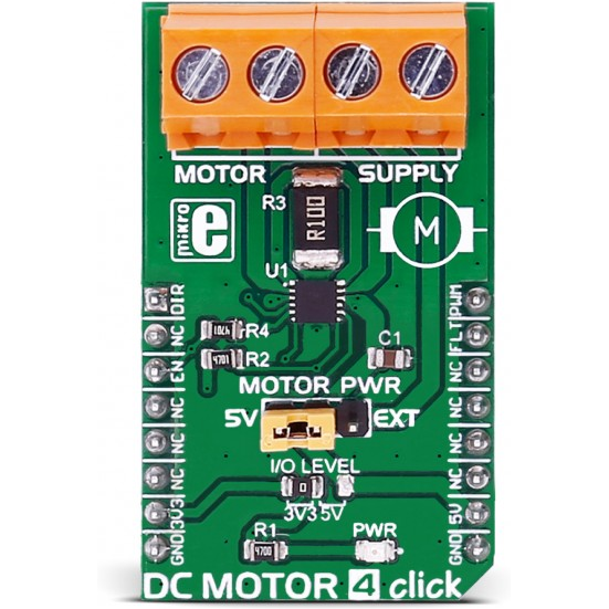 MikroElektronika-MIKROE-2221 Power Management Development Boards and Kits MAX14870 Motion Motor Control 4.5V to 36V Output Click Board