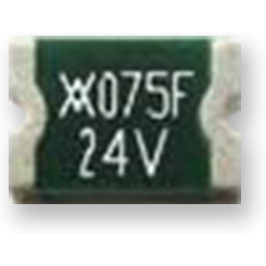 Littelfuse-MINIASMDC075F/24-2 PTC, rückstellbare Sicherung PTC Resettable Fuse 0.75A(hold) 1.5A(trip) 24VDC 40A 0.8W 0.3s 0.09Ohm SMD Solder Pad 1812 T/R Automotive AEC-Q200