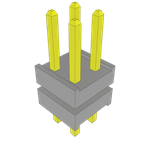 Conn Board Stacker HDR 4 POS 2mm Solder ST Top Entry Thru-Hole Bulk