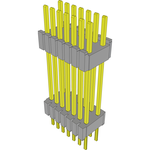 Conn Board Stacker HDR 14 POS 1.27mm Solder ST Thru-Hole Tube