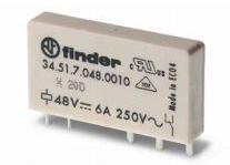Finder-34.51.7.012.0010 Sonstige Relais Electromechanical Relay 12VDC 840Ohm 10A SPDT( (28mm 5mm 15mm)) THT Slim Relay