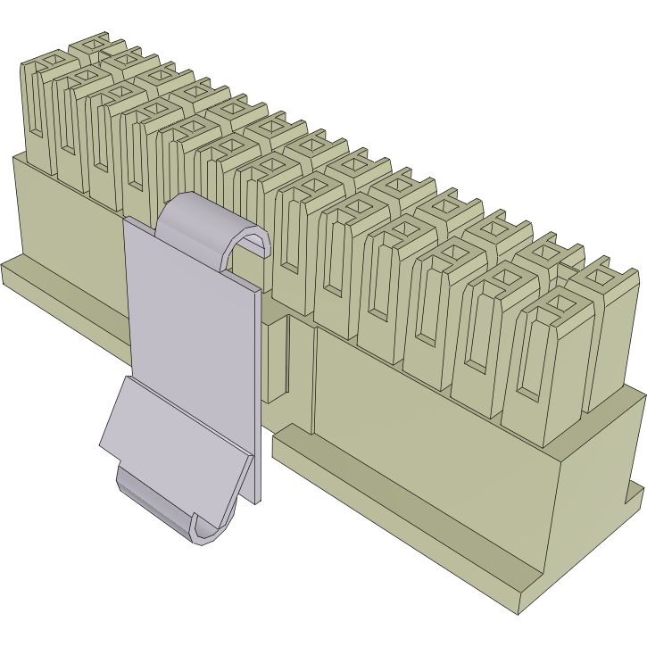 Samtec-IPD1-13-D-K-M Einzeladersteckverbinder, Gehäuse Conn Housing RCP 26 POS 2.54mm Crimp ST Cable Mount White Tube